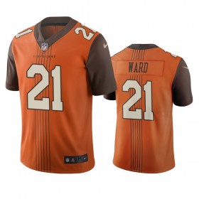 Camiseta Hombre NFL Cleveland Browns Denzel Ward 21 Marrón City Edition Vapor Limited